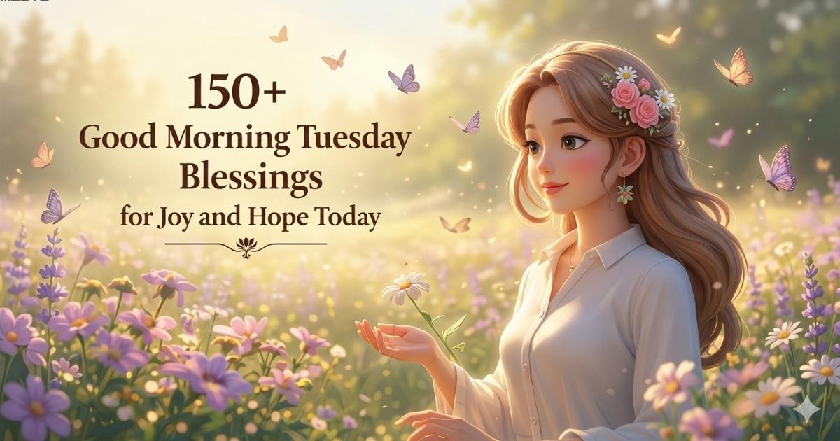 Good Morning Tuesday blessings message with uplifting quotes, peaceful sunrise, and inspirational words for joy, hope, and a positive start to Tuesday. ☀️🙏✨