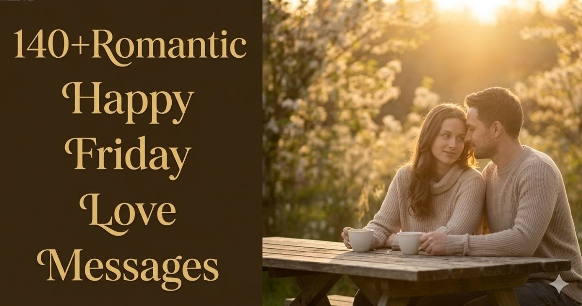 Romantic Happy Friday love messages with sweet wishes for couples celebrating love and happiness at the start of the weekend. 💖