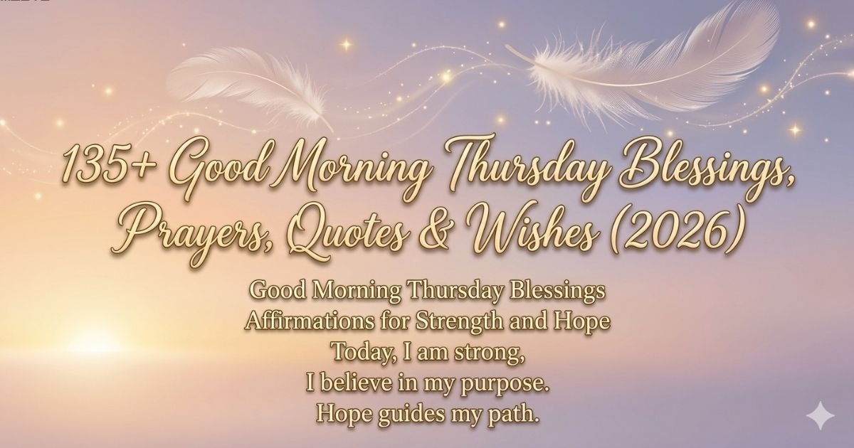 Good Morning Thursday blessings, prayers, quotes, and wishes design with a peaceful sunrise, flowers, and inspirational morning theme