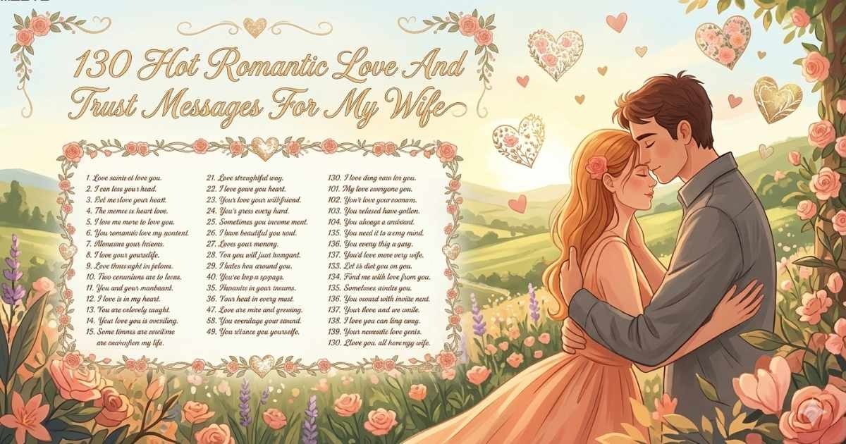 Romantic love message for wife with candlelight and roses