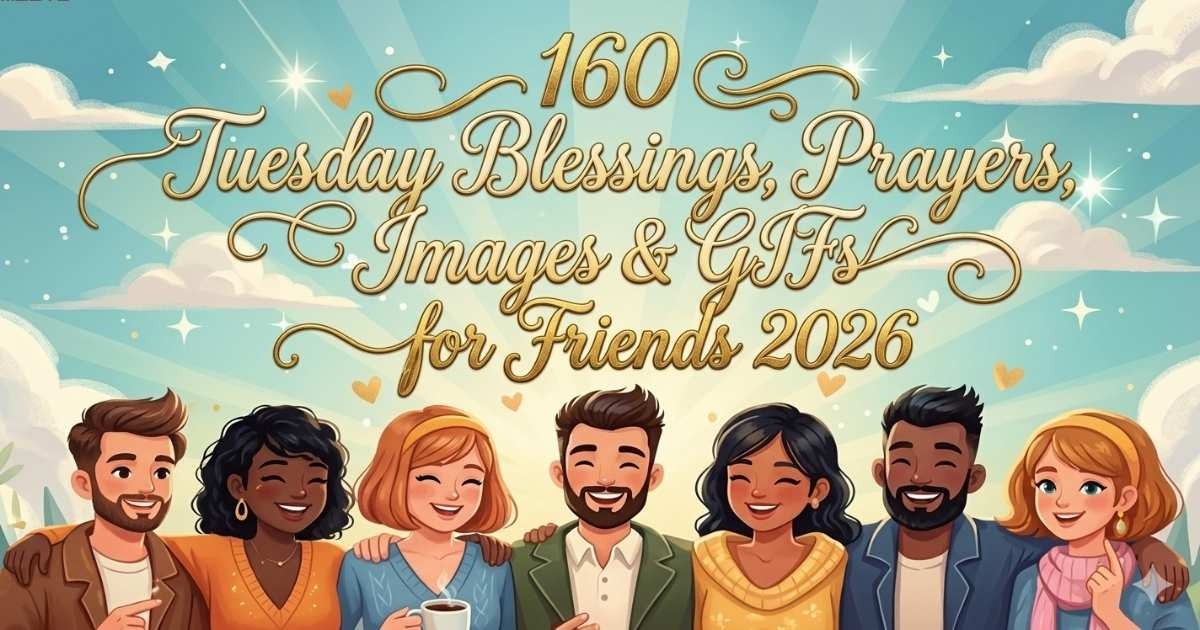 A collection of 160 Tuesday blessings, prayers, images, and GIFs to inspire and uplift your friends in 2026, bringing joy and positivity.