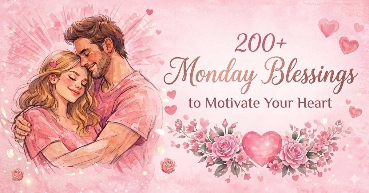 Inspirational Monday blessings with positive quotes, peaceful morning background, and motivational message to start the week with hope and happiness.