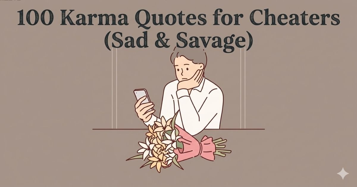 Sad karma quote for cheaters with dark aesthetic background