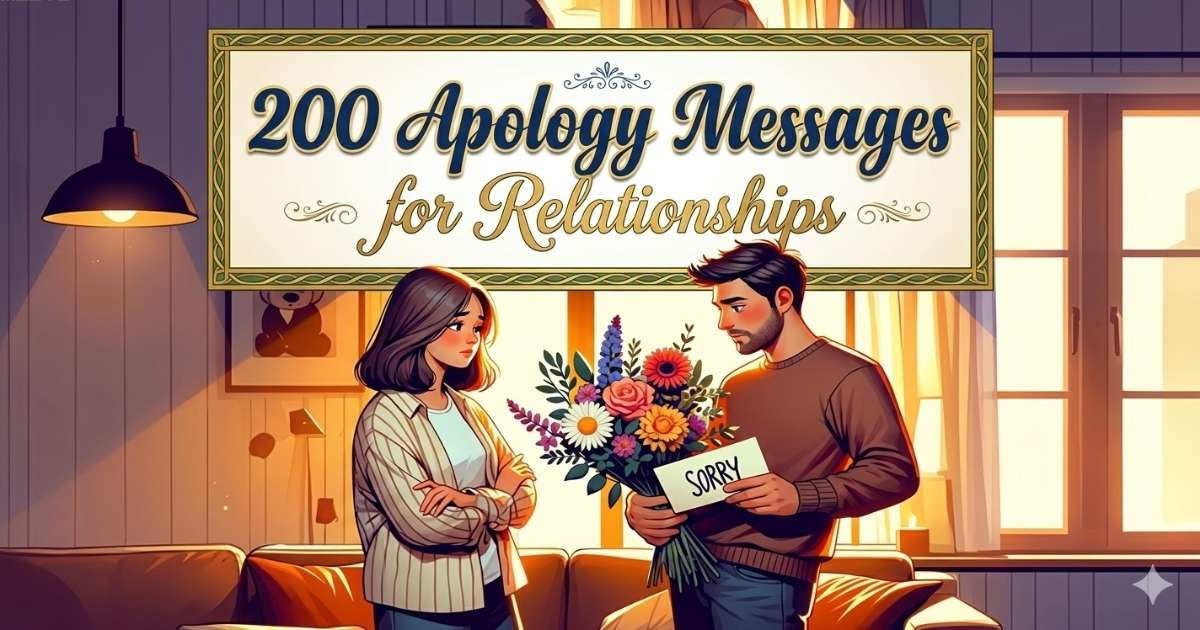 200 apology messages for relationships to say sorry, rebuild trust, and heal love