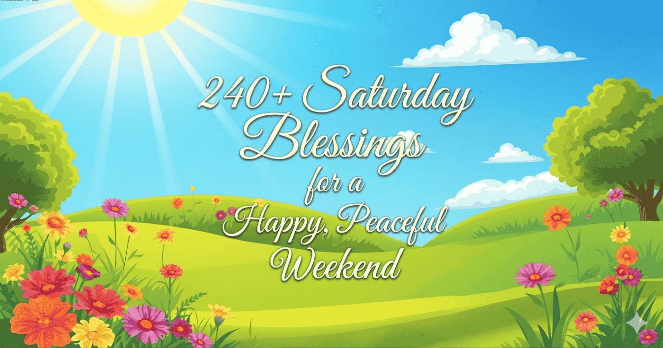 Beautiful Saturday blessings quotes image with peaceful weekend vibes, inspiring words for happiness, joy, and relaxation.