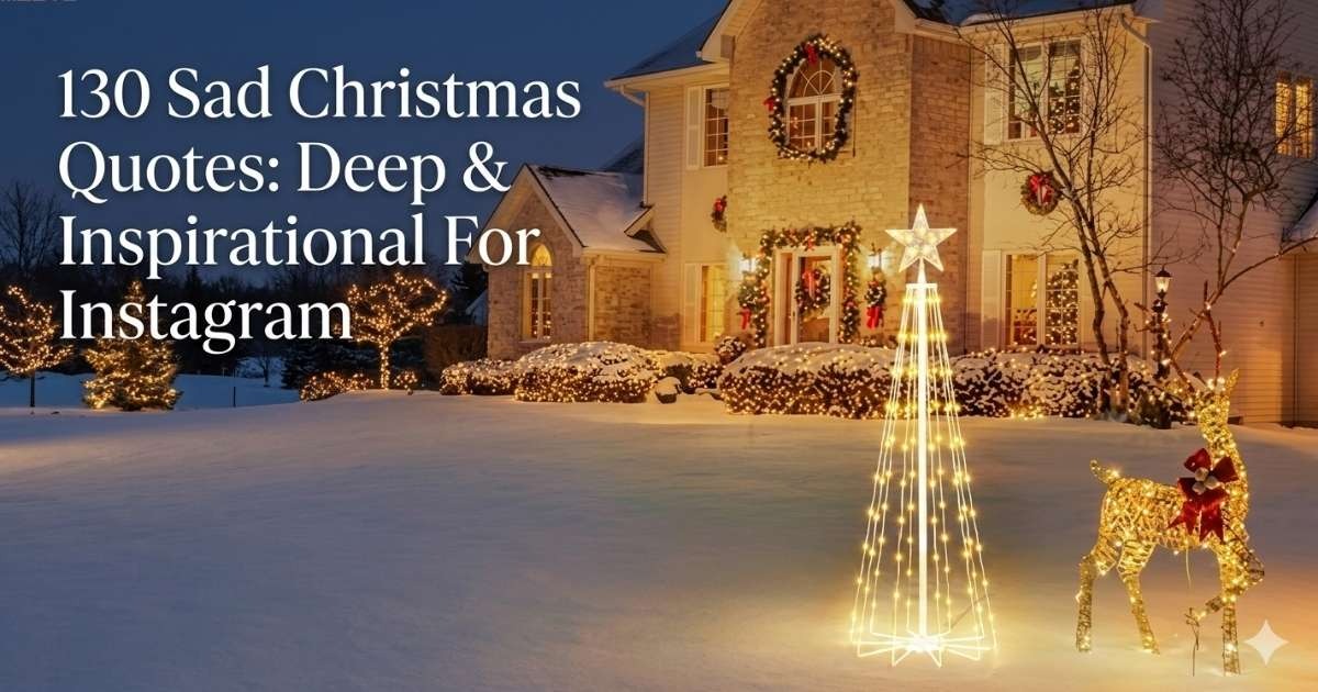 A collection of 130 poignant and sad Christmas quotes to share on Instagram, capturing deep emotions and reflection during the holiday season.