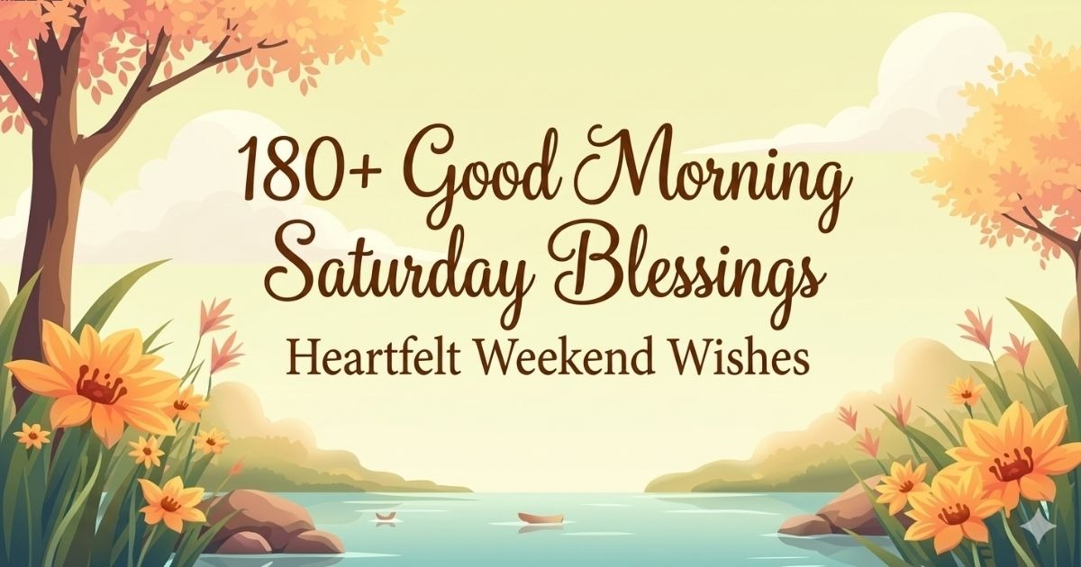 180+ Good Morning Saturday Blessings: Heartfelt Weekend Wishes