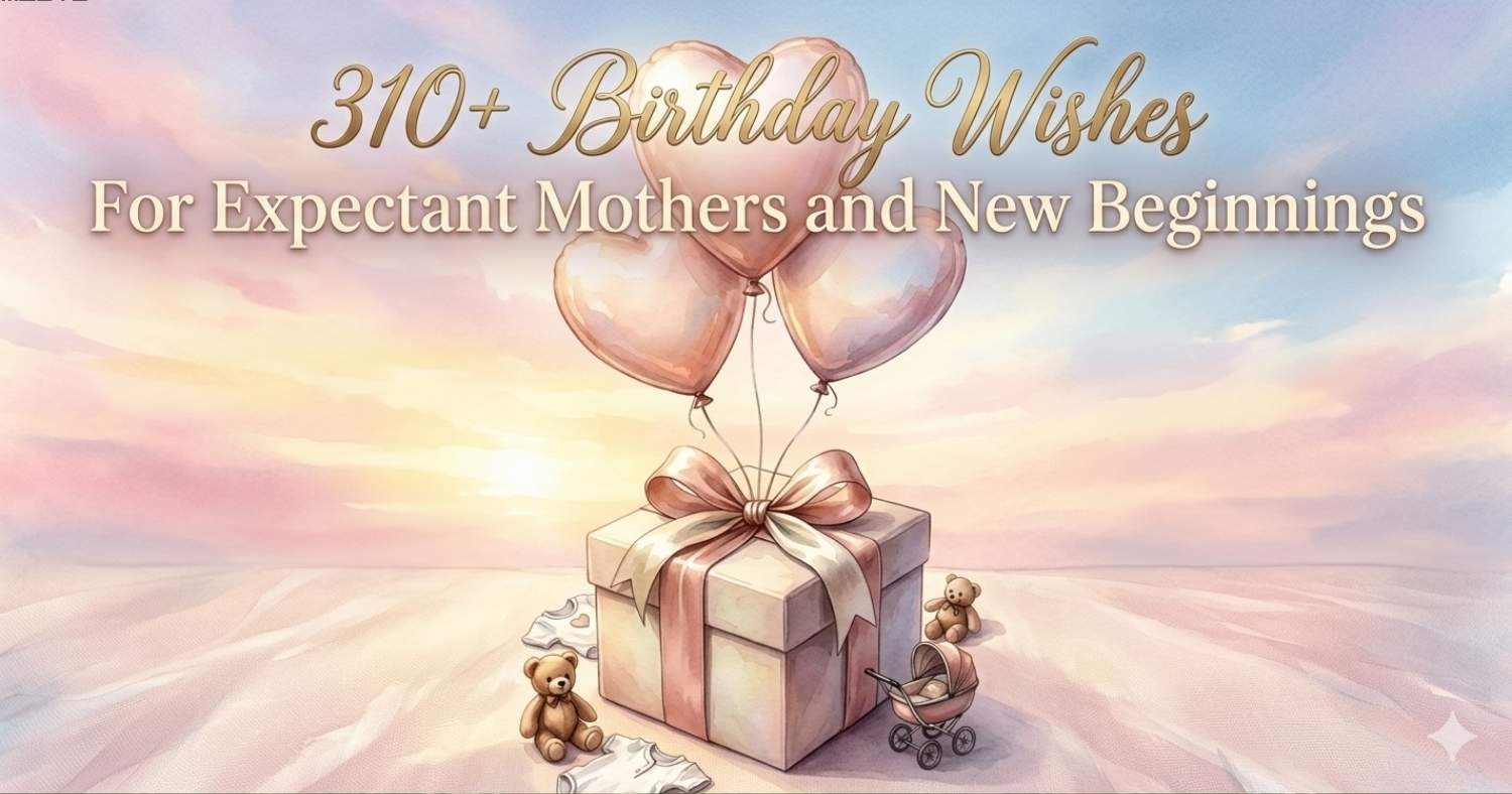 "Expecting mother celebrating her birthday with loving wishes and prayers for new beginnings."