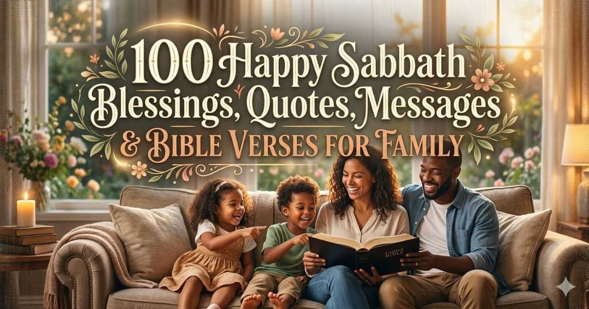 A compilation of 100 heartfelt Sabbath blessings, quotes, messages, and Bible verses to inspire faith, love, and peace within your family.