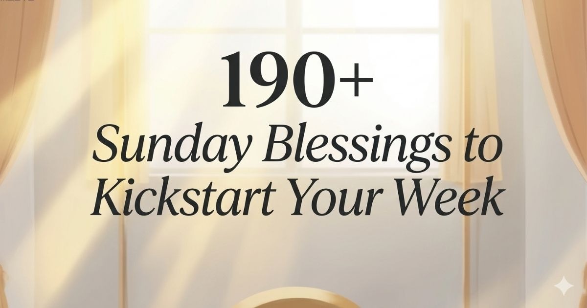 An assortment of over 190 inspirational Sunday blessings to inspire positivity and motivation for the week ahead.